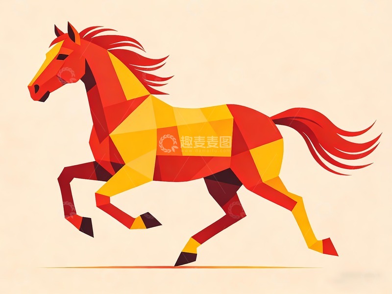高清大图下载【趣麦麦图】2026马年马绘画