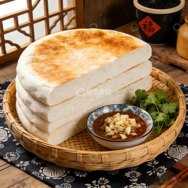 高清大图下载【趣麦麦图】一盘美食锅盔摄影