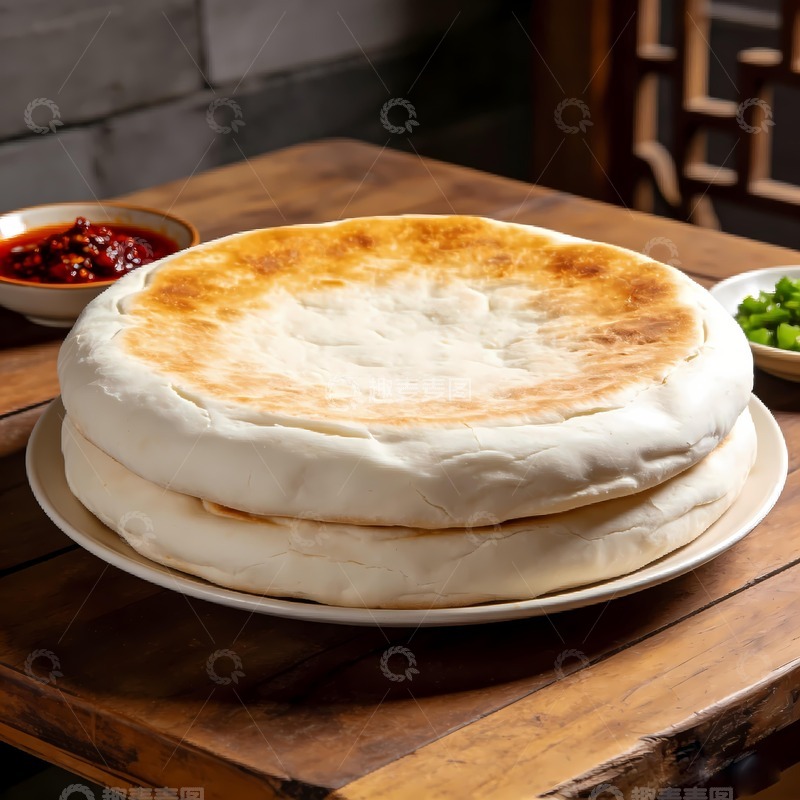 高清大图下载【趣麦麦图】陕西美食锅盔美食