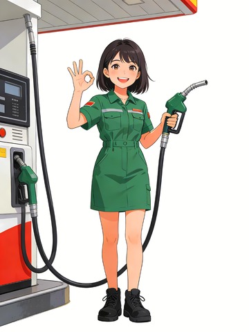 一名石油加油工人