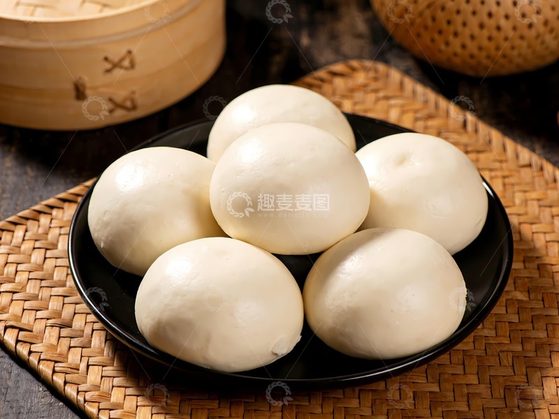 高清大图下载【趣麦麦图】一盘手工馒头