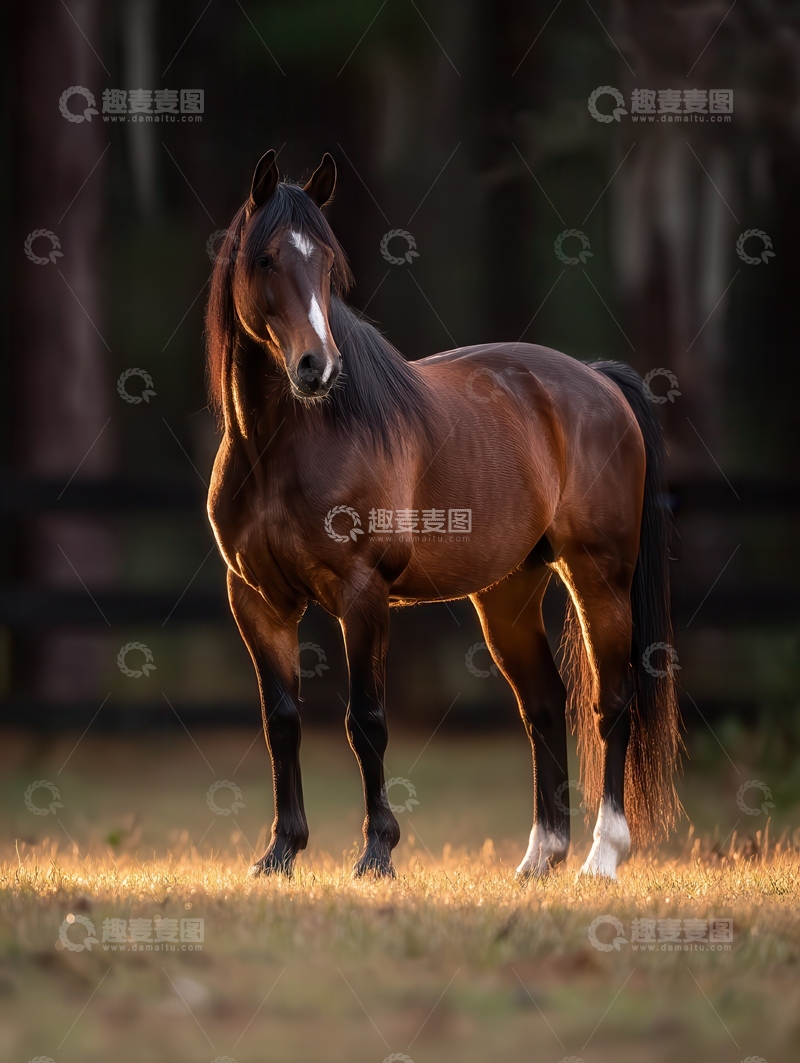高清大图下载【趣麦麦图】汉诺威马  挺拔  飒爽