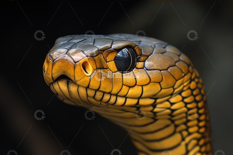 高清大图下载【趣麦麦图】一条蛇特写摄影