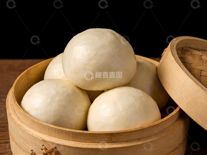 高清大图下载【趣麦麦图】一笼馒头美食
