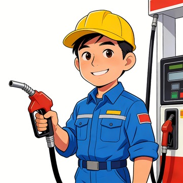 加油站加油工人