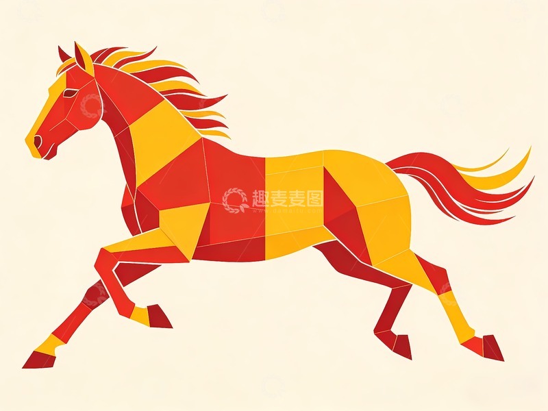 高清大图下载【趣麦麦图】2026马年绘画