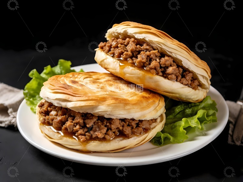 高清大图下载【趣麦麦图】陕西肉夹馍美食