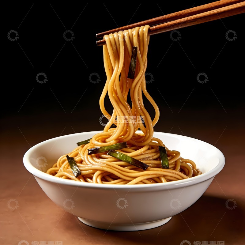 高清大图下载【趣麦麦图】葱油拌面图片