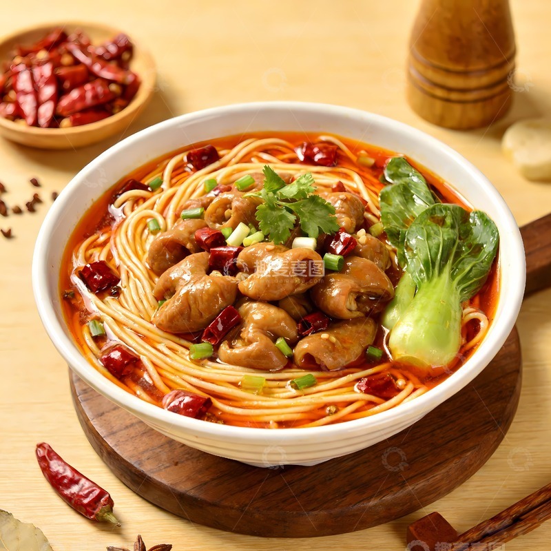 高清大图下载【趣麦麦图】红烧肥肠面图片