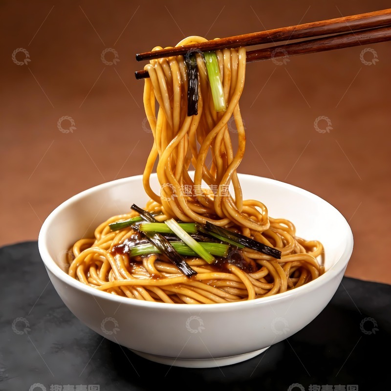 高清大图下载【趣麦麦图】葱油拌面摄影