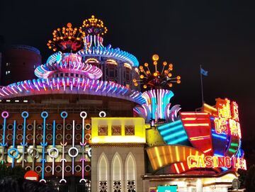 游乐场夜景灯光秀