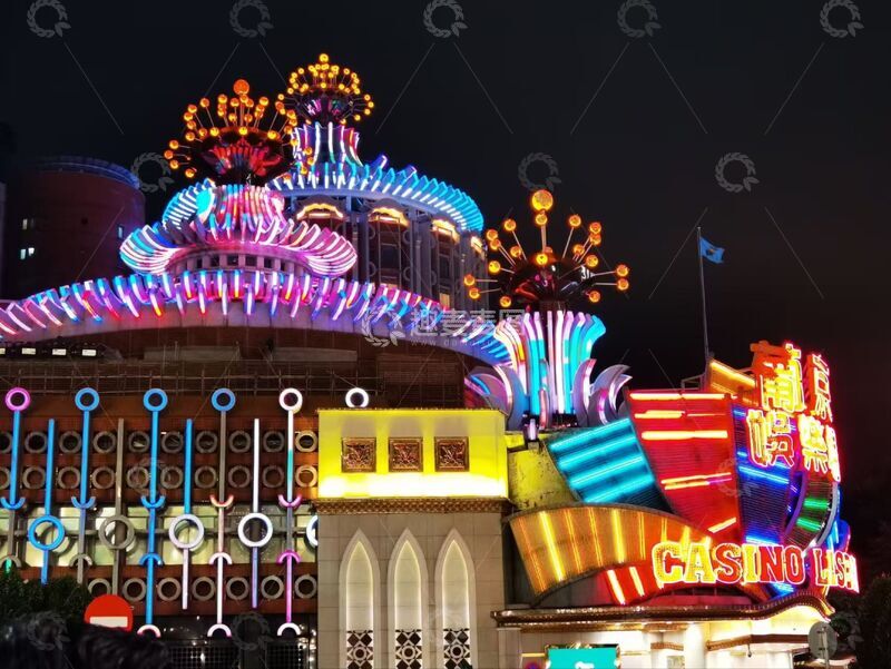 高清大图下载【趣麦麦图】游乐场夜景灯光秀