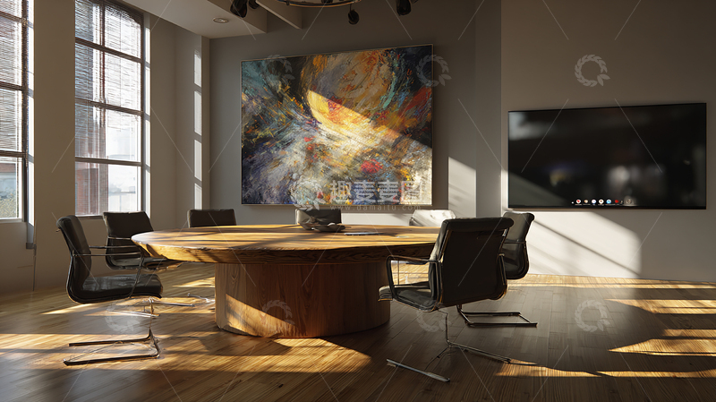 高清大图下载【趣麦麦图】现代会议室的阳光时光