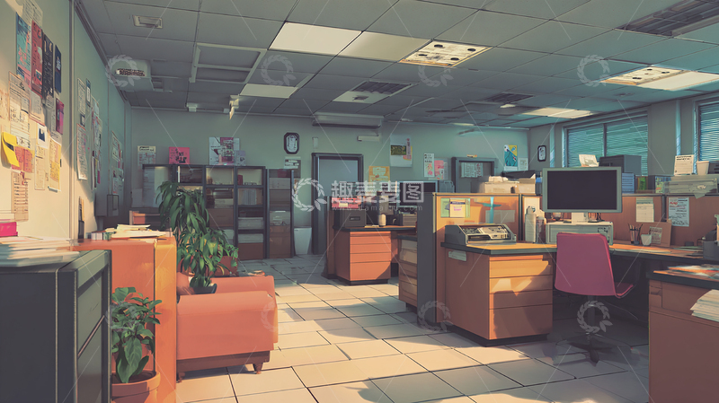 高清大图下载【趣麦麦图】空荡的办公室环境