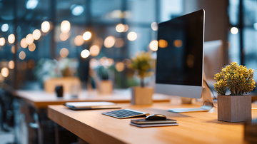 明亮温馨的办公桌