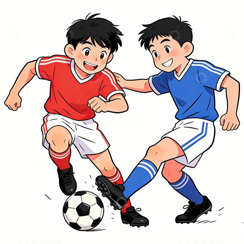 高清大图下载【趣麦麦图】正在踢足球的人