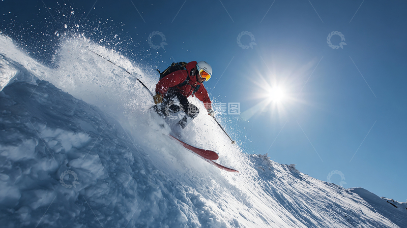 高清大图下载【趣麦麦图】冰雪滑雪激情瞬间