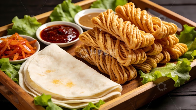 高清大图下载【趣麦麦图】烙馍卷馓子摄影