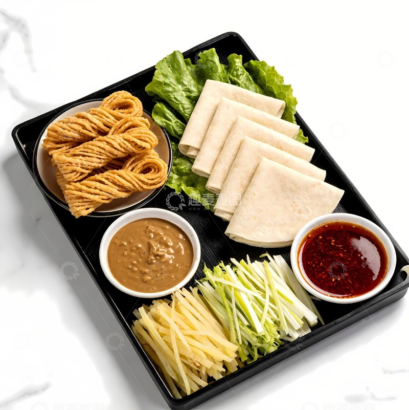 高清大图下载【趣麦麦图】特色美食烙馍卷馓子