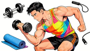 一个健身的男人