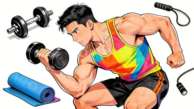 高清大图下载【趣麦麦图】一个健身的男人