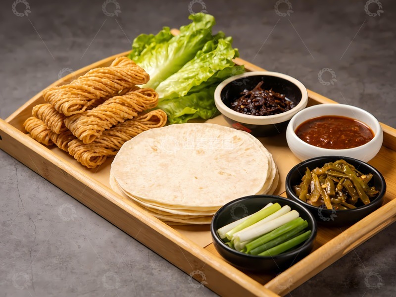 高清大图下载【趣麦麦图】烙馍卷馓子小吃