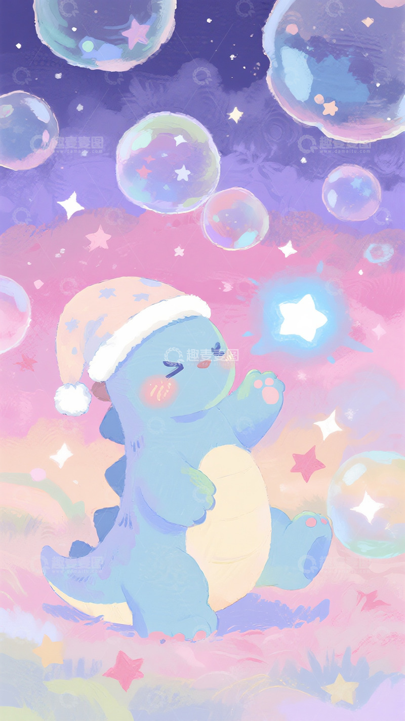 高清大图下载【趣麦麦图】在泡泡与极光中嬉戏