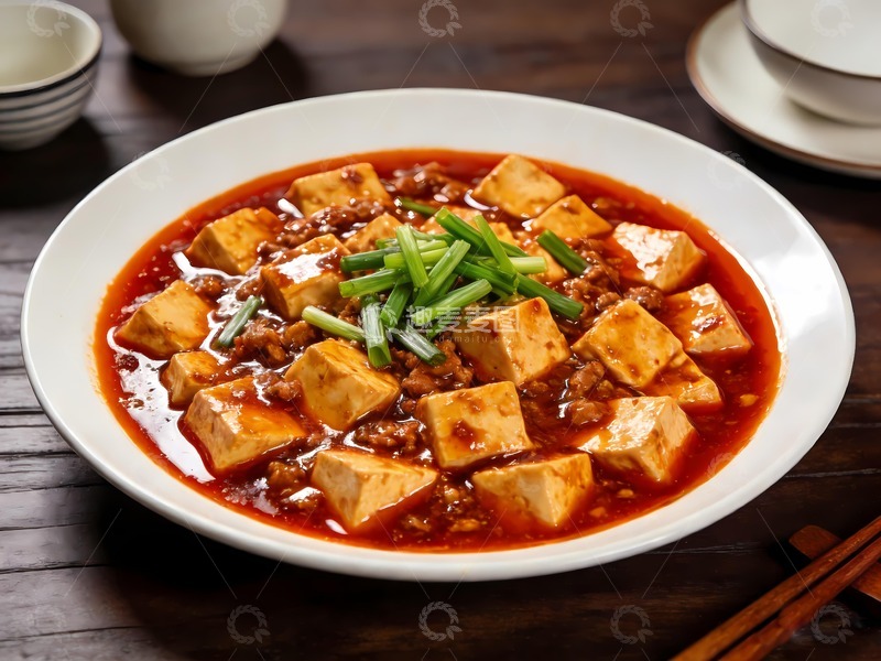 高清大图下载【趣麦麦图】一盘麻辣麻婆豆腐
