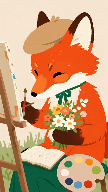 画家狐狸的春日写生