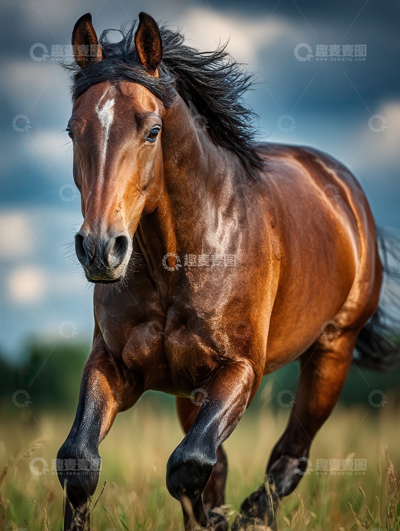 高清大图下载【趣麦麦图】荷兰温血马  星驰  爆发 