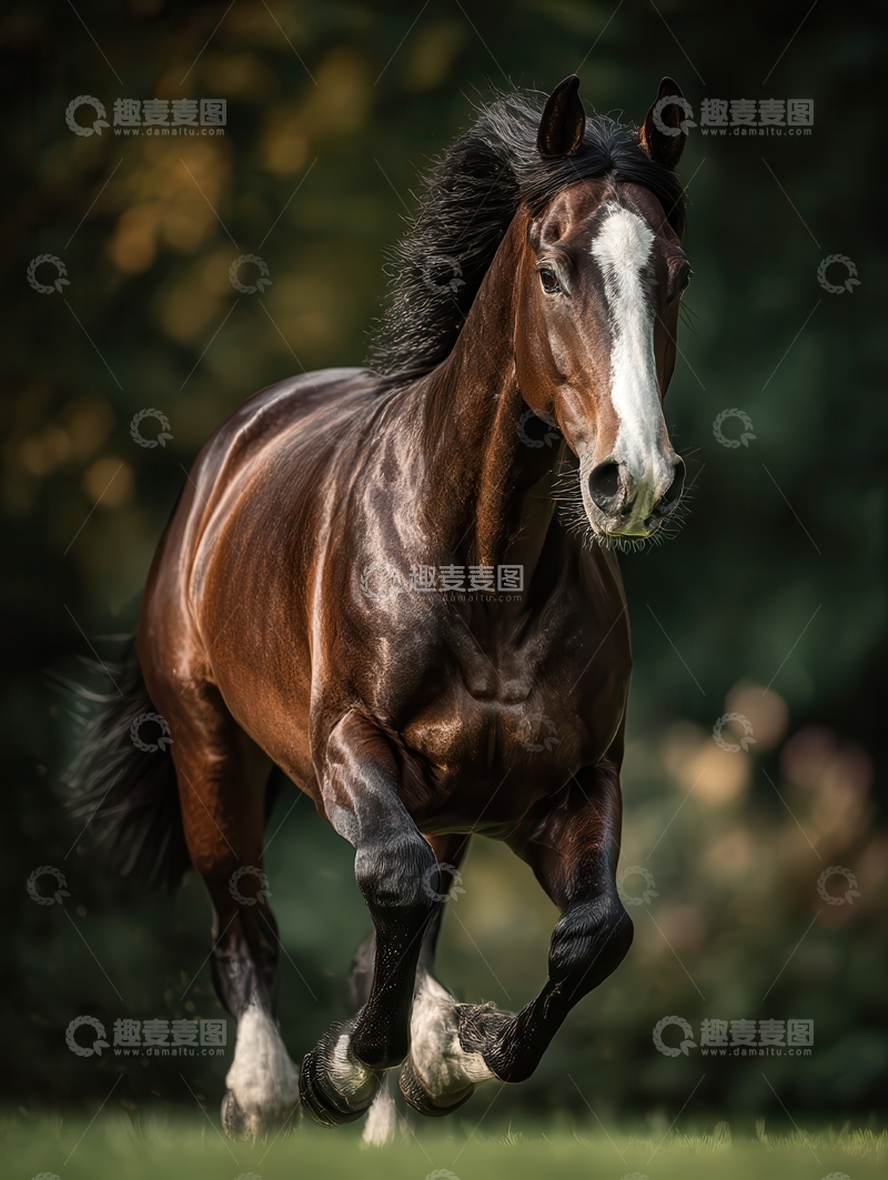高清大图下载【趣麦麦图】荷兰温血马  星驰  轻捷  