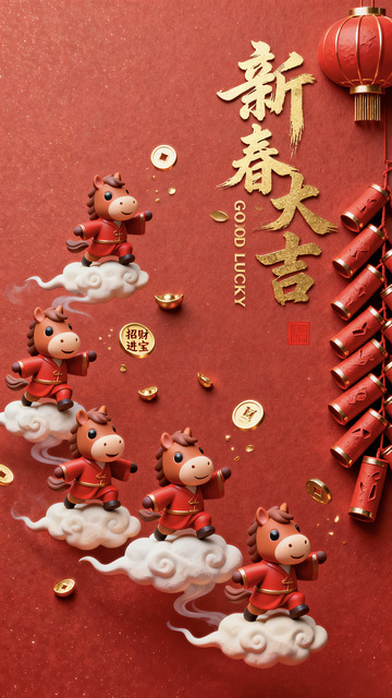 新春海报 新春大吉 新年海报