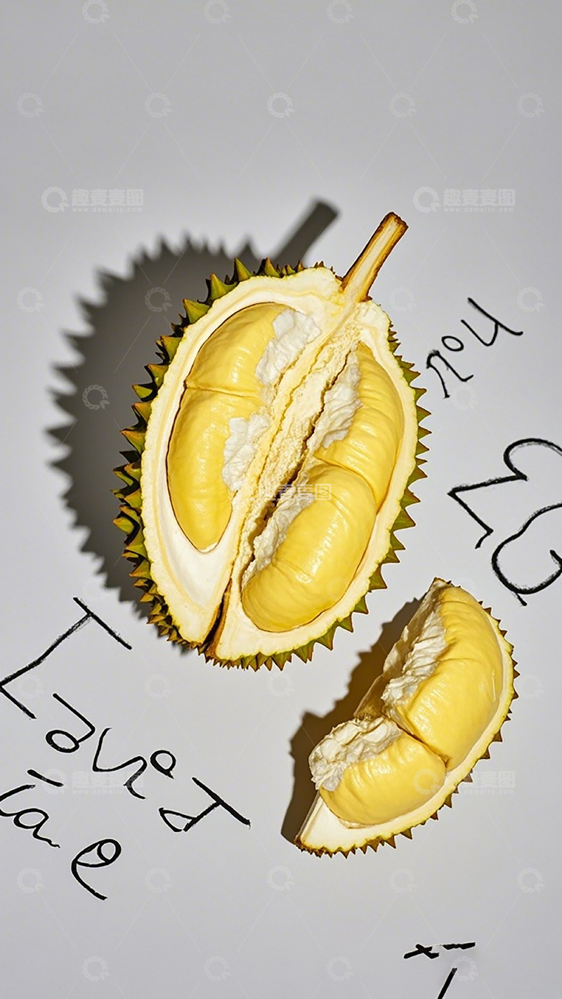 高清大图下载【趣麦麦图】榴莲特写摄影图片