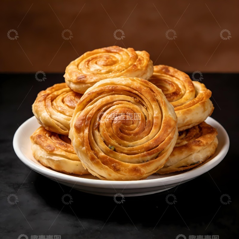 高清大图下载【趣麦麦图】葱油旋饼油旋旋饼