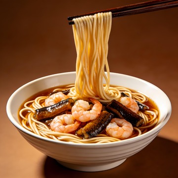 一碗虾爆鳝面图片