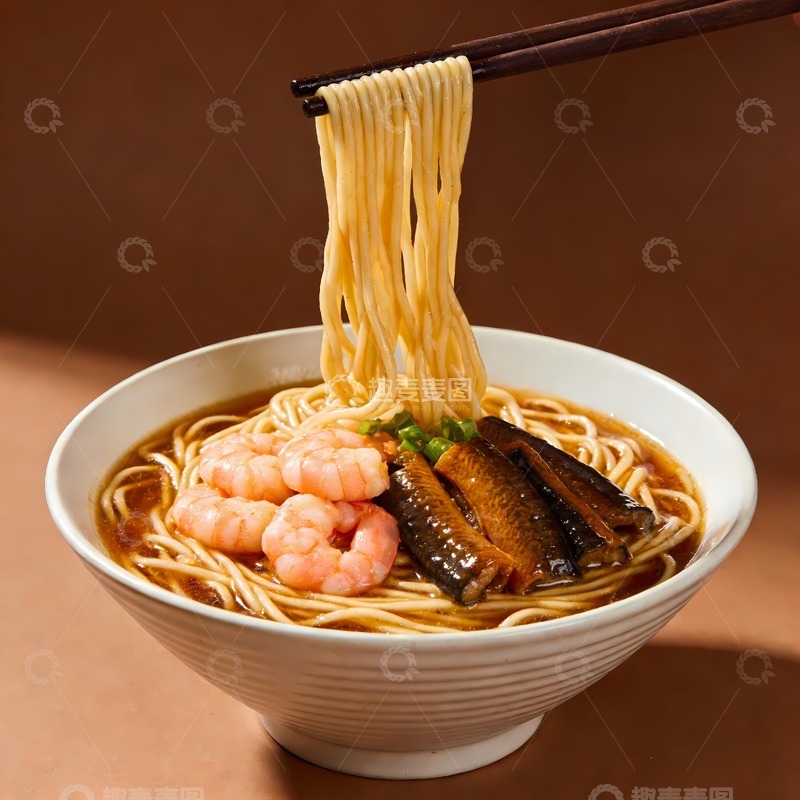 高清大图下载【趣麦麦图】虾爆鳝面摄影