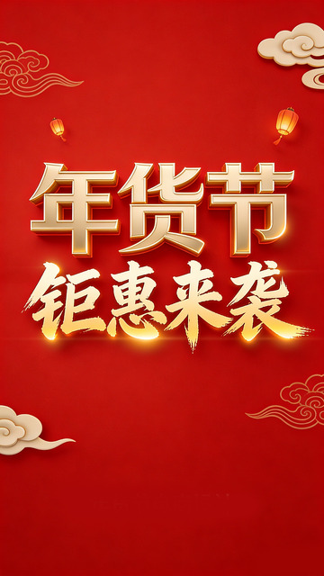 年货节钜惠来袭宣传海报电商