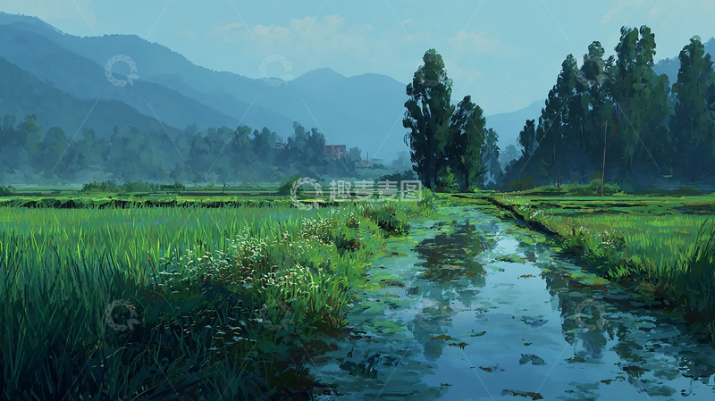 高清大图下载【趣麦麦图】乡村田野清新风光