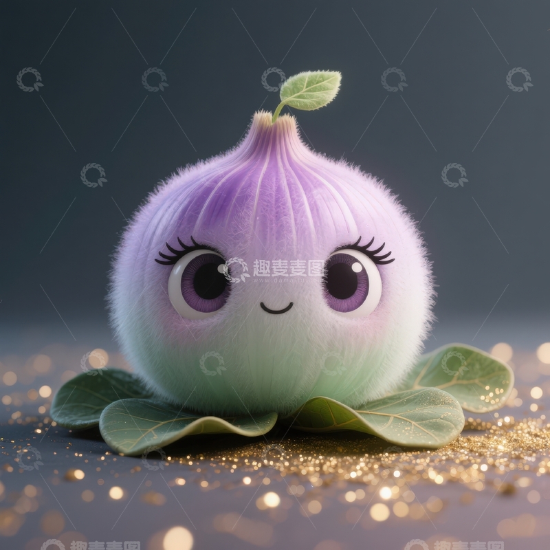 高清大图下载【趣麦麦图】Q版卡通蔬菜系列之洋葱