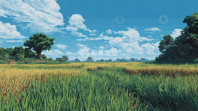 高清大图下载【趣麦麦图】广袤田野绿意盎然