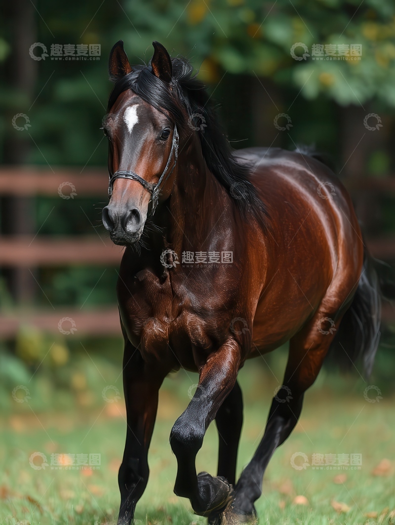 高清大图下载【趣麦麦图】阿拉伯马  流星 削劲 