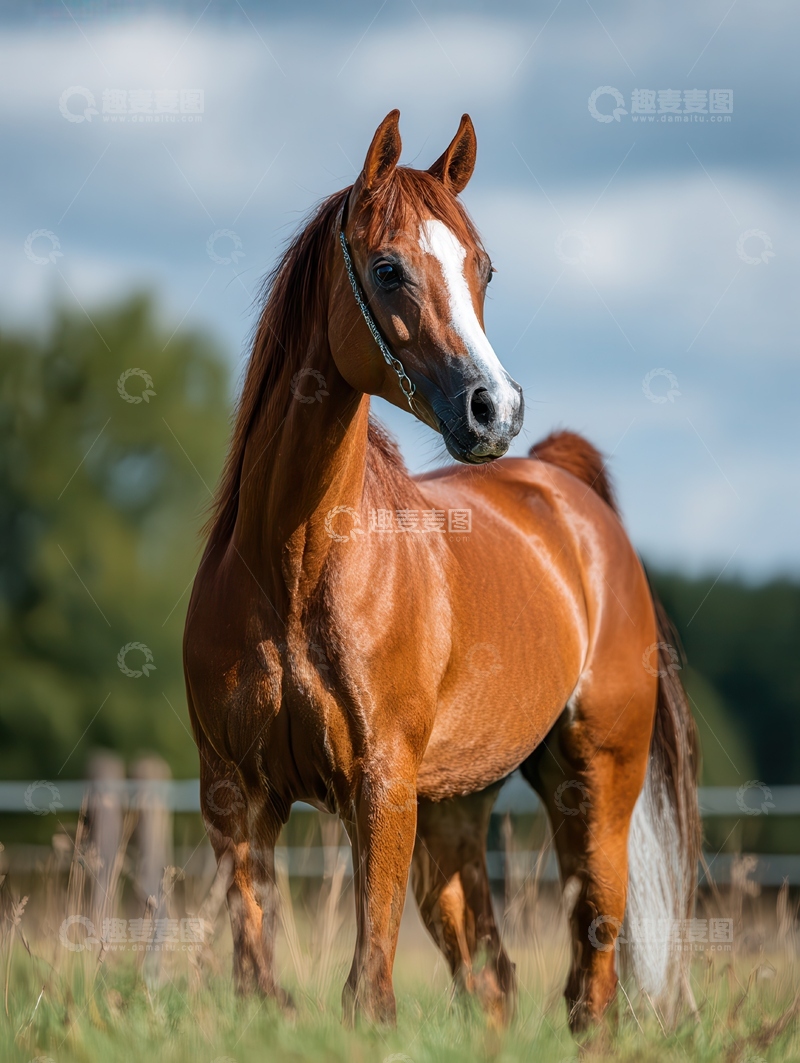 高清大图下载【趣麦麦图】阿拉伯马  挺拔 警锐 