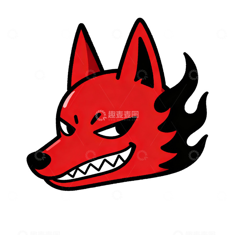 高清大图下载【趣麦麦图】赤焰狐的狡黠微笑