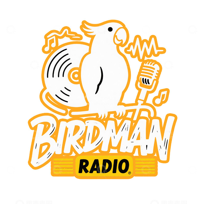 高清大图下载【趣麦麦图】BIRDMAN RADIO 电台标志