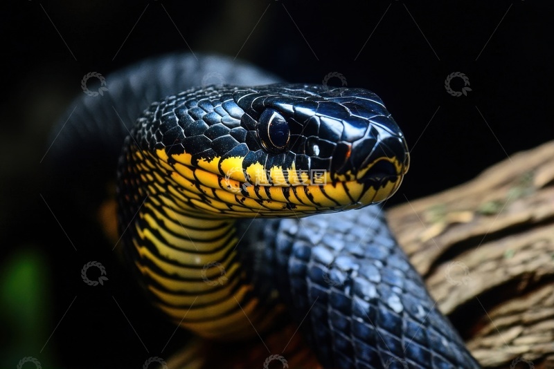 高清大图下载【趣麦麦图】一条黑色的蟒蛇