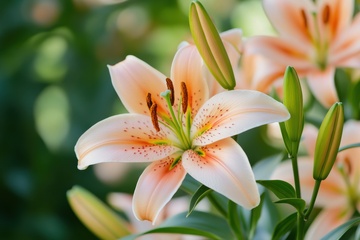 盛开的美丽百合花花卉