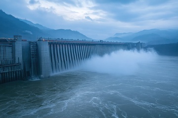 三峡大坝水池摄影