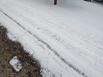 冬季雪地路面景象