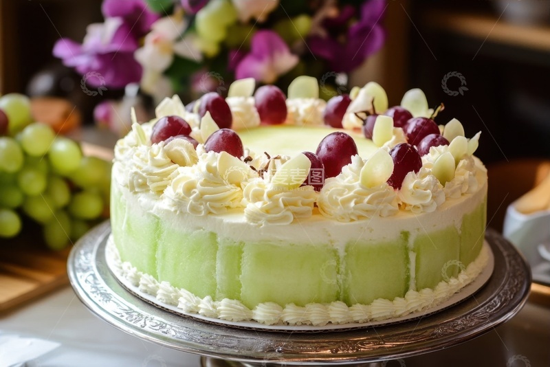 高清大图下载【趣麦麦图】一盘美味的奶油蛋糕