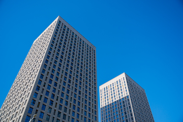 现代高楼建筑蓝天背景